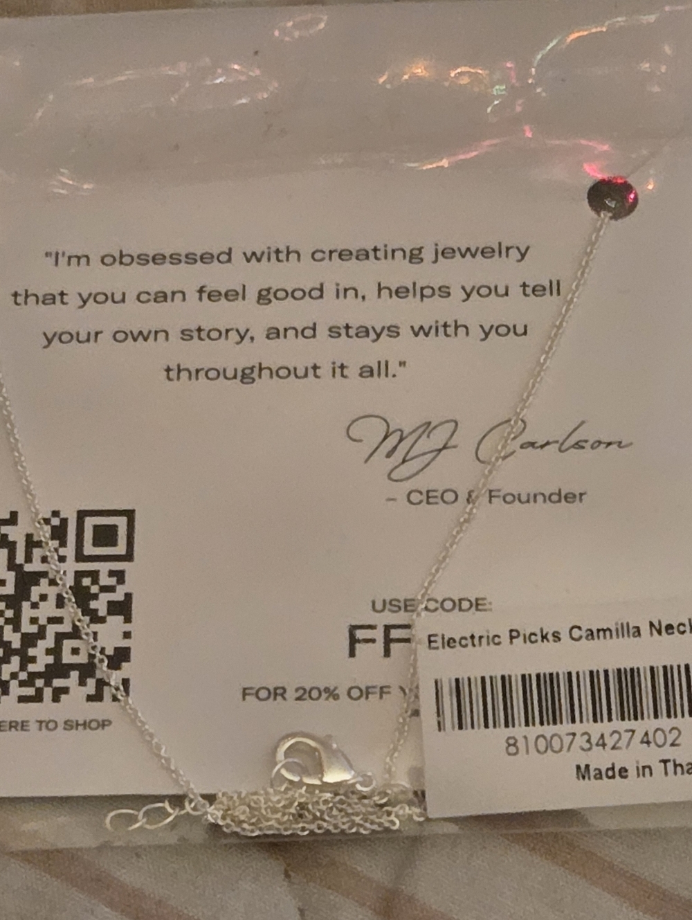 Electric Picks Camilla Necklace - Picture 4 of 8